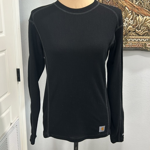 Carhartt Women’s Black Base Force Thermal Long Sleeve Crew Neck Top. Size M(405A - Picture 3 of 14